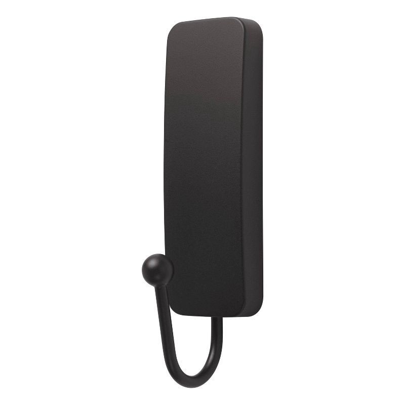 slide 13 of 13, Command 2pk Wire Decorative Hooks Black: Matte Wall & Towel Hook, Heavy Duty, 3 lb Capacity, 2 ct, 3 lb