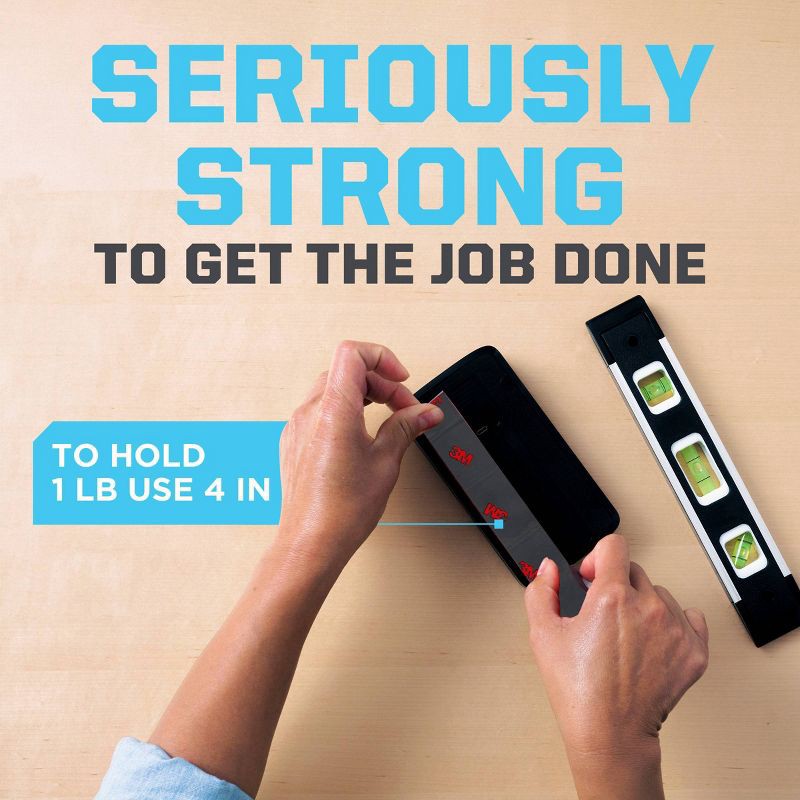 slide 6 of 9, Scotch Mount Double-Sided Mounting Tape Clear 1" x 60": Heavy Duty Wall Tape, Double Stick for Art & Office, 1 ct