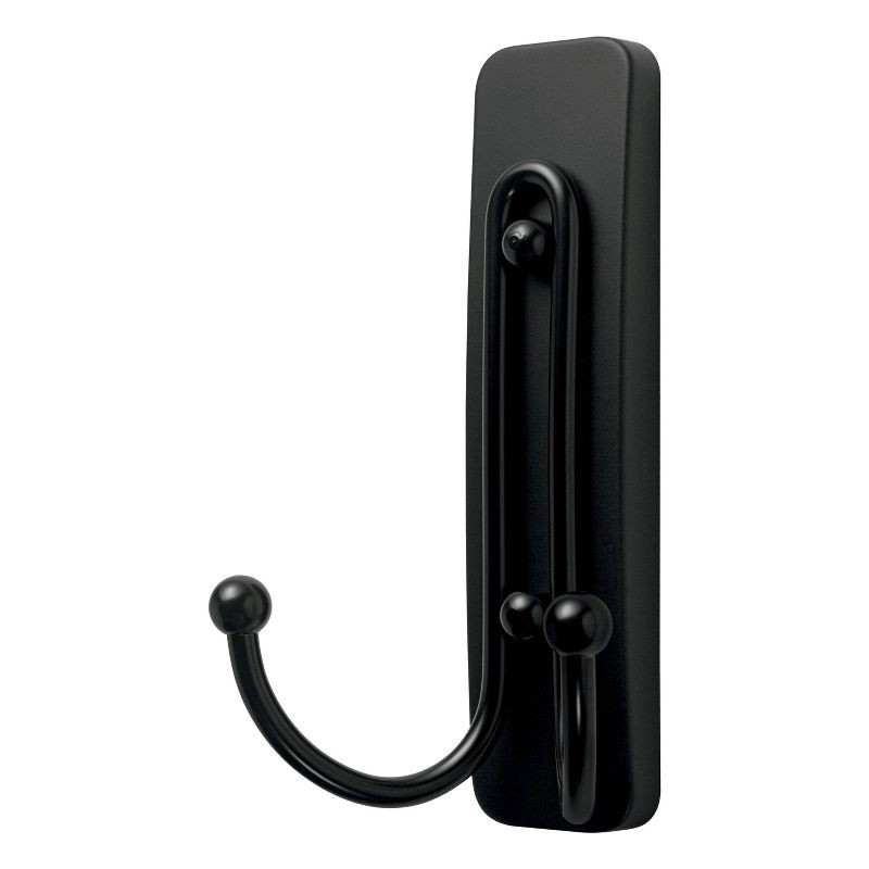 slide 12 of 14, Command 2pk Large Sized Double Decorative Hook Matte Black, 2 ct