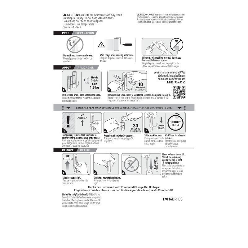 slide 8 of 14, Command 2pk Large Sized Double Decorative Hook Matte Black, 2 ct