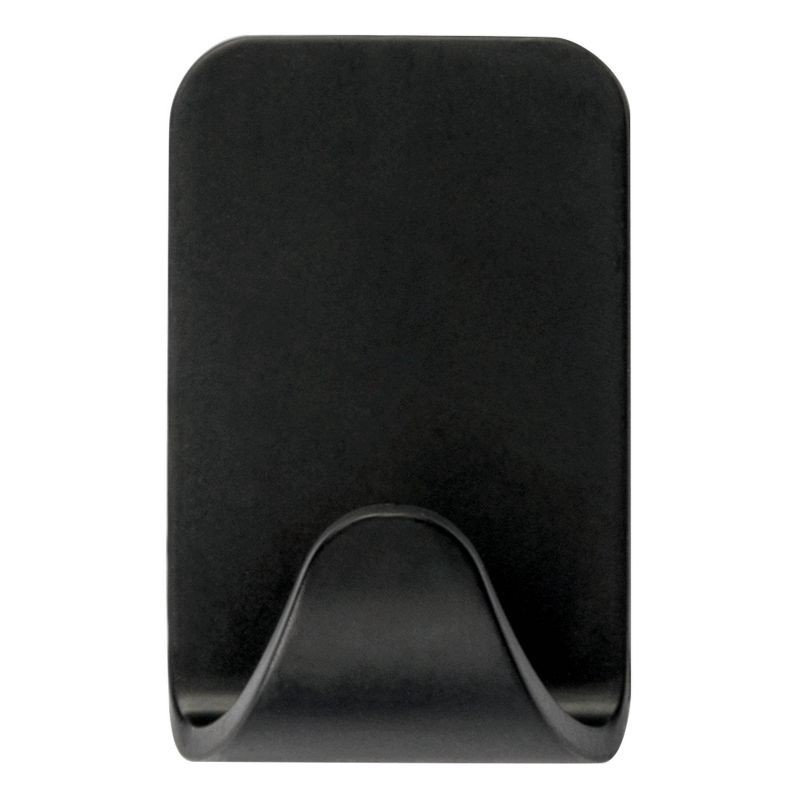 slide 11 of 13, Command Decorative Hooks Black: Matte Plastic Wall Hooks, 0.5 lb Capacity, Set of 4, 0.5 lb