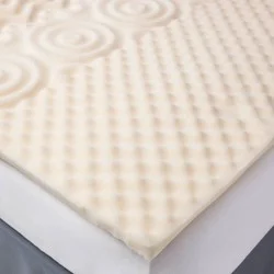 Twin/Twin XL 5-Zone 1.25" Foam Mattress Topper - Room Essentials™: Polyurethane, Non-Woven, Spot Clean