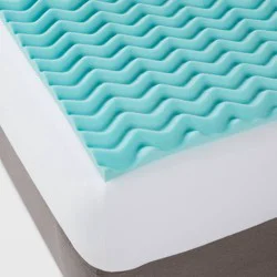 Queen 1.5" Reversible Wave Memory Foam Mattress Topper - Made By Design