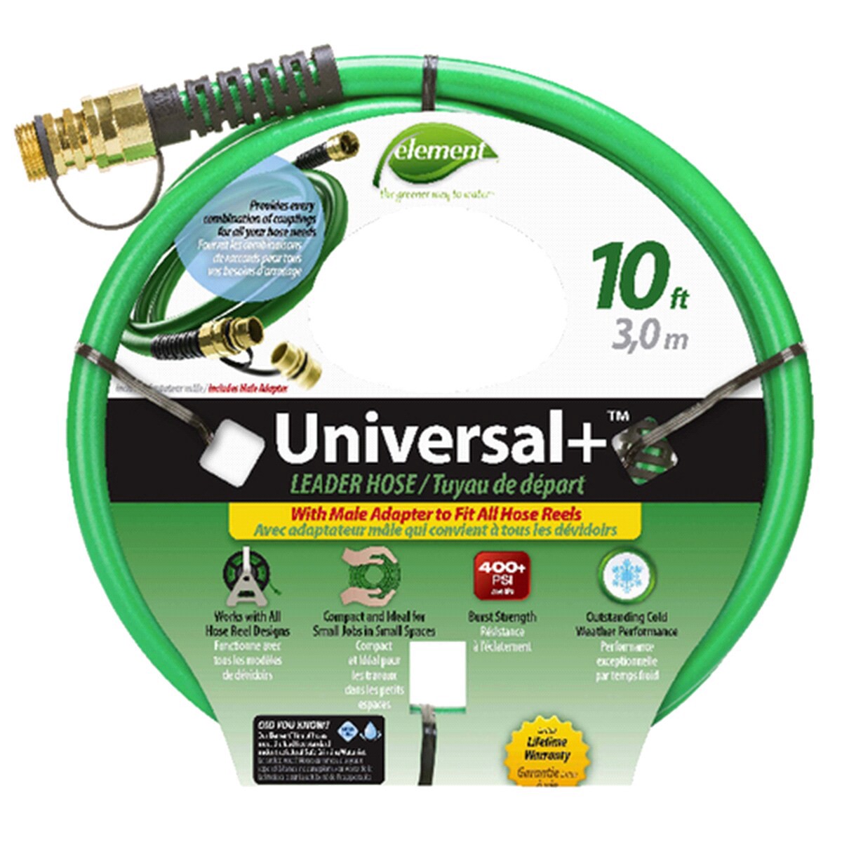 slide 1 of 1, Swan Universal+ Leader Hose, 1/2 in x 10 ft