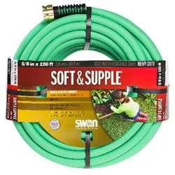 Swan Heavy Duty Soft & Supple 5/8" x 100' Watering Hose