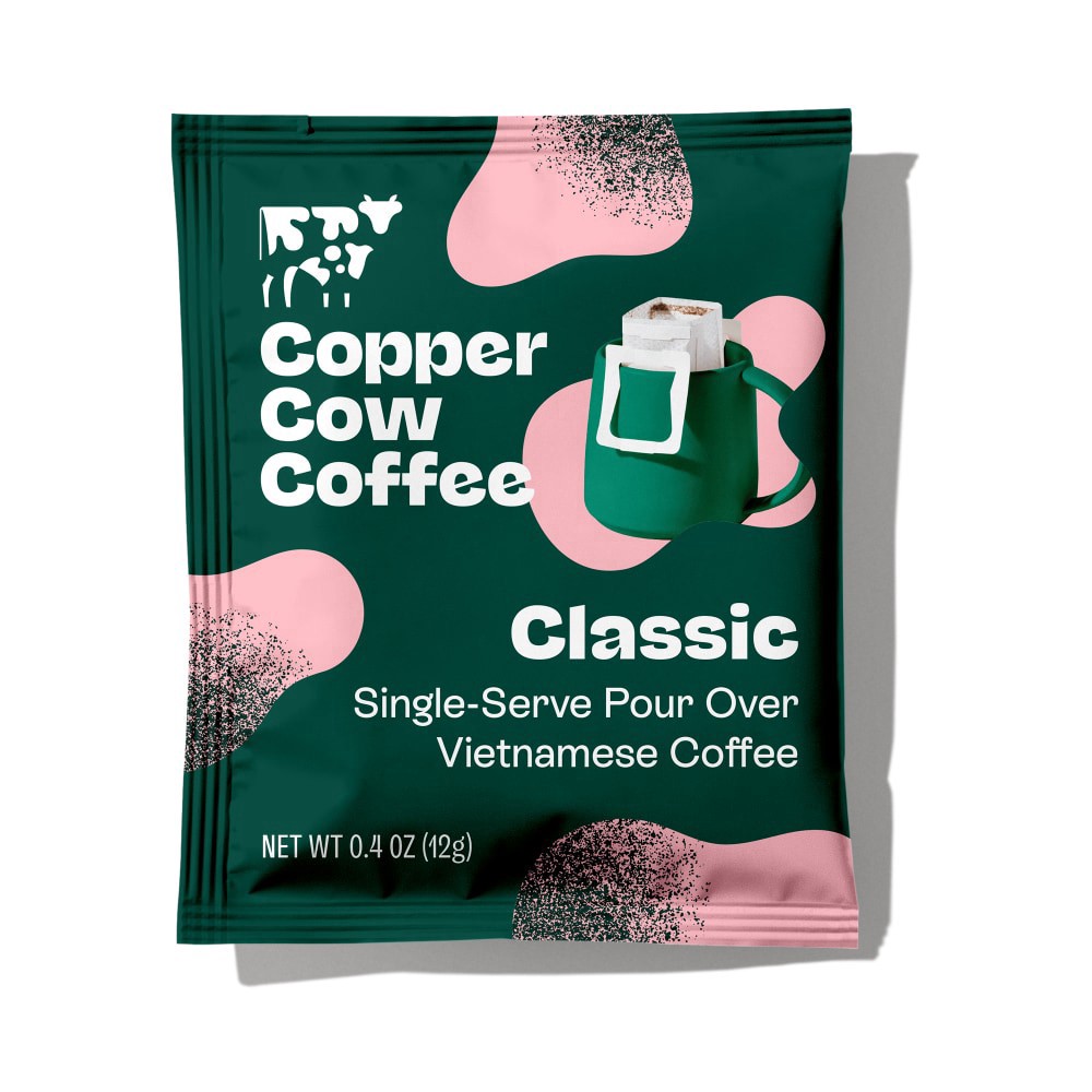 slide 2 of 2, Copper Cow Coffee Pour Over Classic Single Serve, 0.4 oz