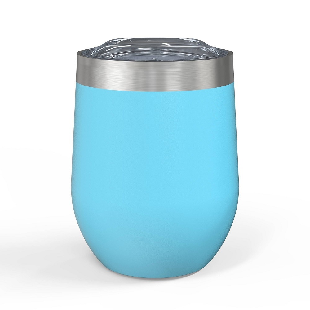 slide 7 of 8, Zak Designs Zak! Designs Double Wall Stainless Steel Wine Tumbler - Purist Blue, 11.5 oz