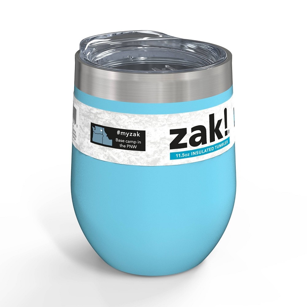 slide 8 of 8, Zak Designs Zak! Designs Double Wall Stainless Steel Wine Tumbler - Purist Blue, 11.5 oz