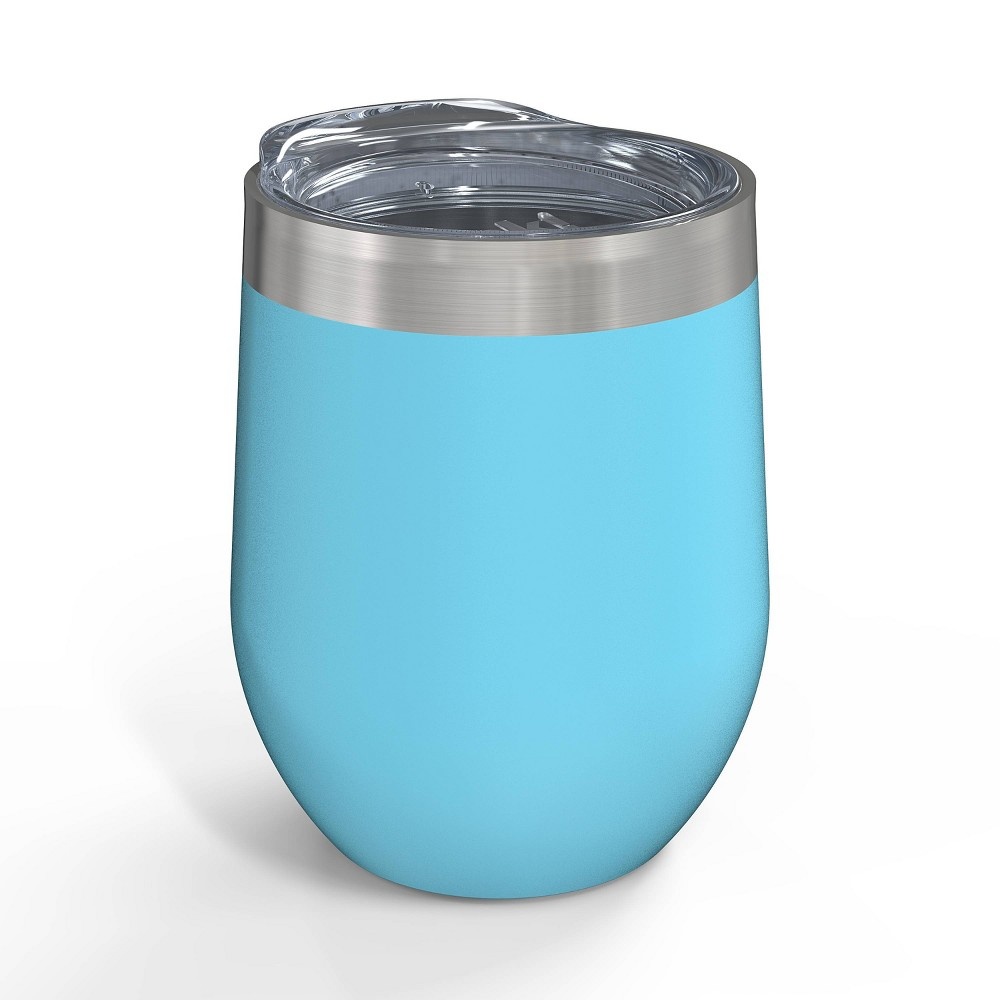 slide 2 of 8, Zak Designs Zak! Designs Double Wall Stainless Steel Wine Tumbler - Purist Blue, 11.5 oz