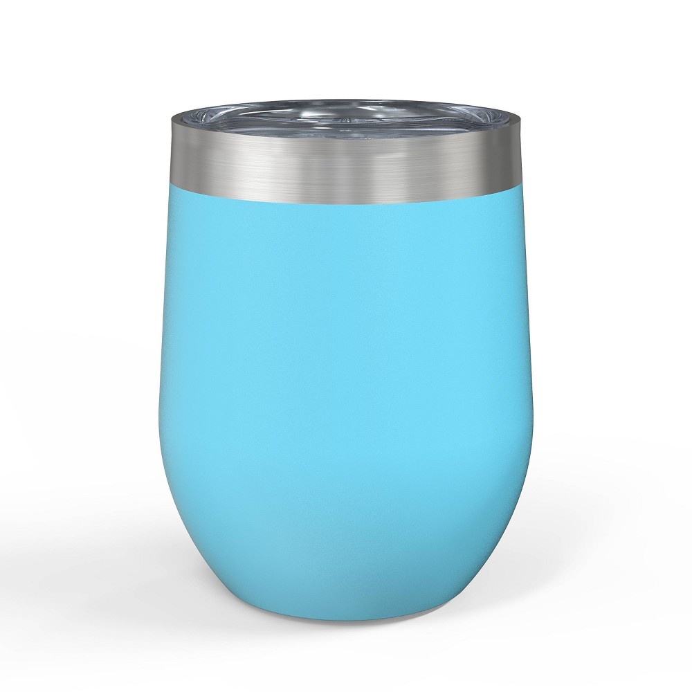 slide 6 of 8, Zak Designs Zak! Designs Double Wall Stainless Steel Wine Tumbler - Purist Blue, 11.5 oz