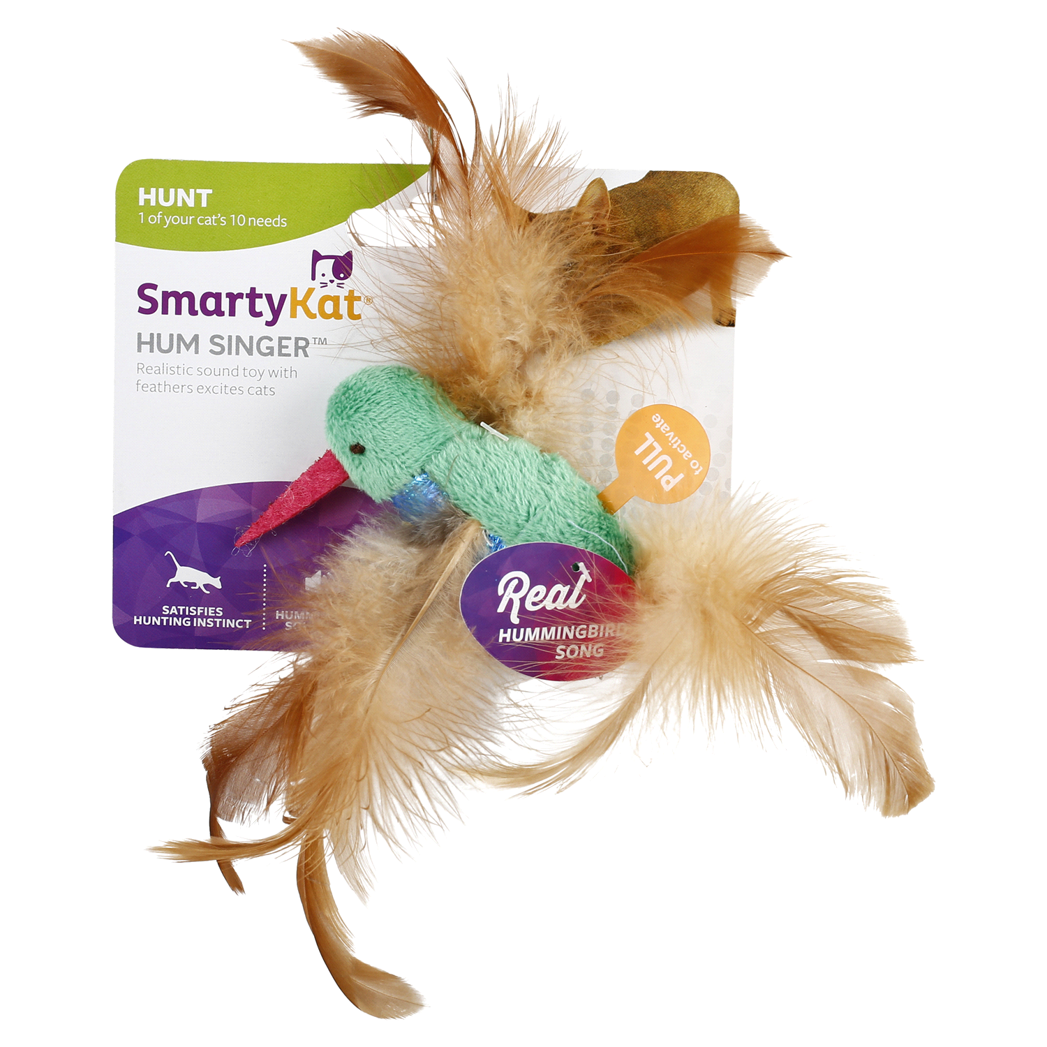 slide 1 of 2, SmartyKat Hum Singer Pet Toy, 1 ct