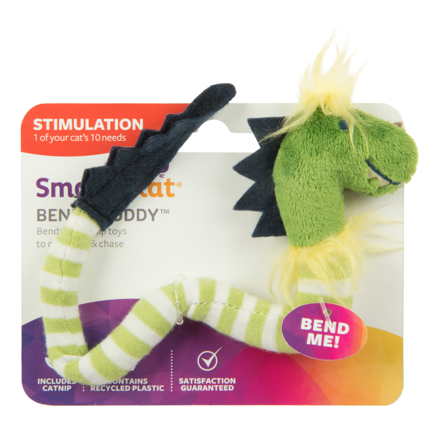 slide 1 of 5, Smartykat Bendy Buddy Cat Toy, 1 ct