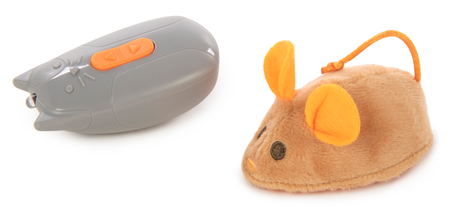 slide 5 of 5, SmartyKat Race 'N' Chase Remote Control Mouse Electronic Cat Toy, 1 ct