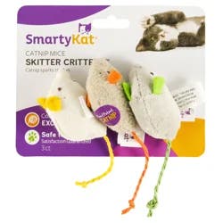 SmartyKat Skitter Critters Catnip Mice Cat Toy - 3pk