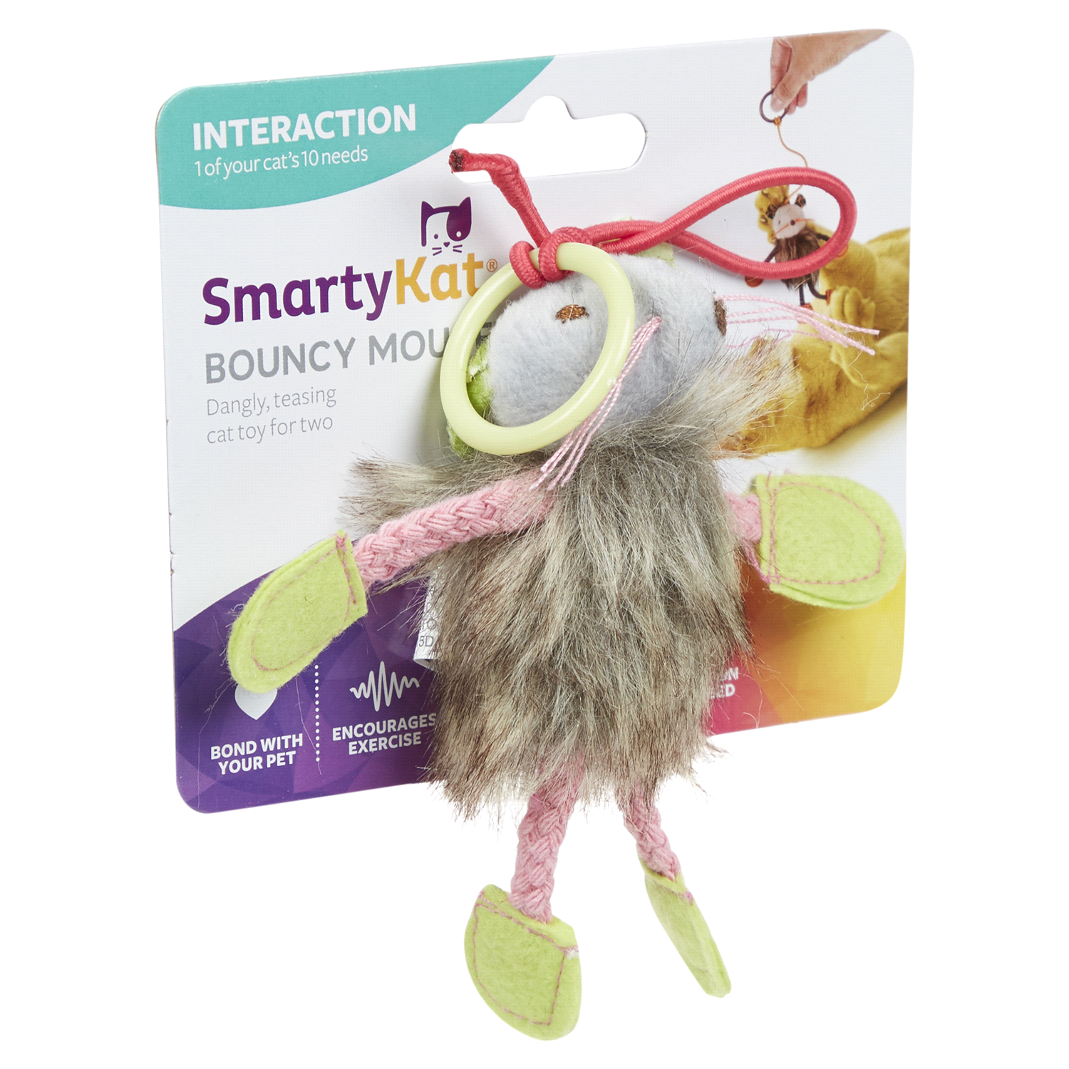 slide 4 of 5, SmartyKat BouncyMouse Cat Toy, 1 ct