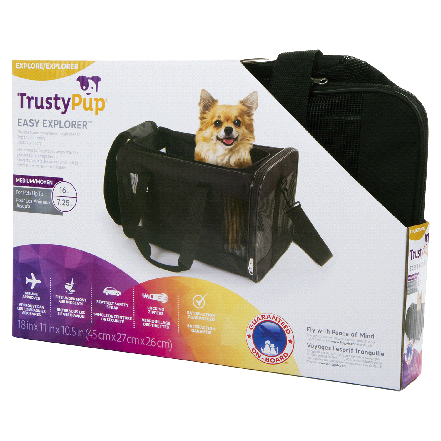 slide 2 of 5, TrustyPup Travel EZ Explore Pet Carrier, Medium, 1 ct