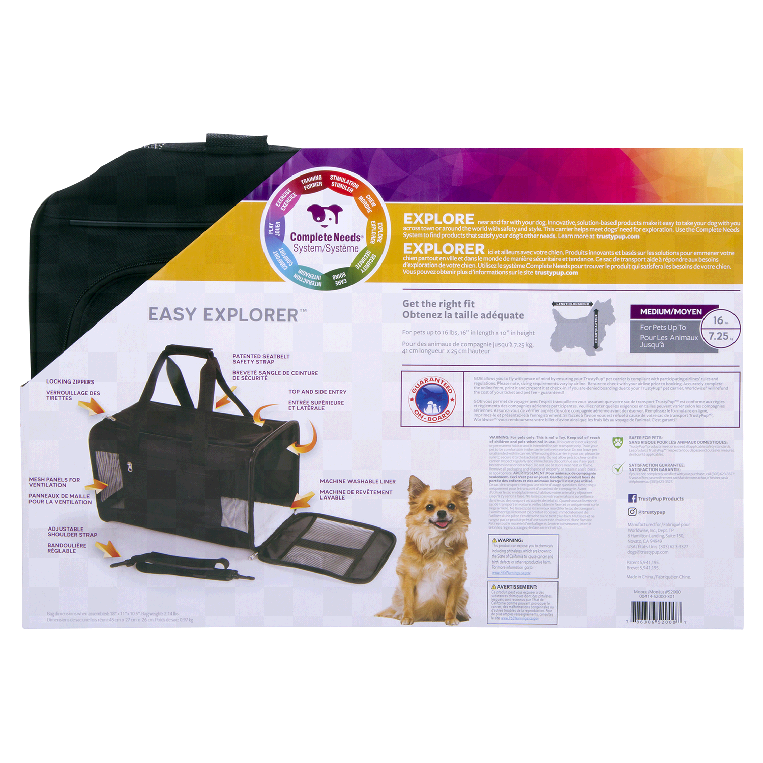 slide 1 of 5, TrustyPup Travel EZ Explore Pet Carrier, Medium, 1 ct