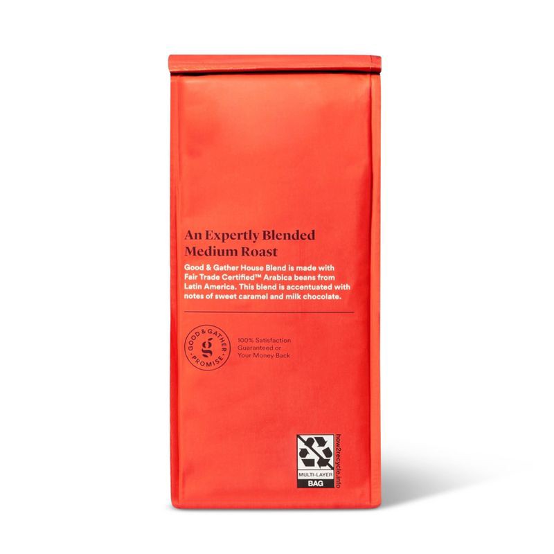 slide 2 of 3, House Blend Medium Roast Ground Coffee - 12oz - Good & Gather™, 12 oz