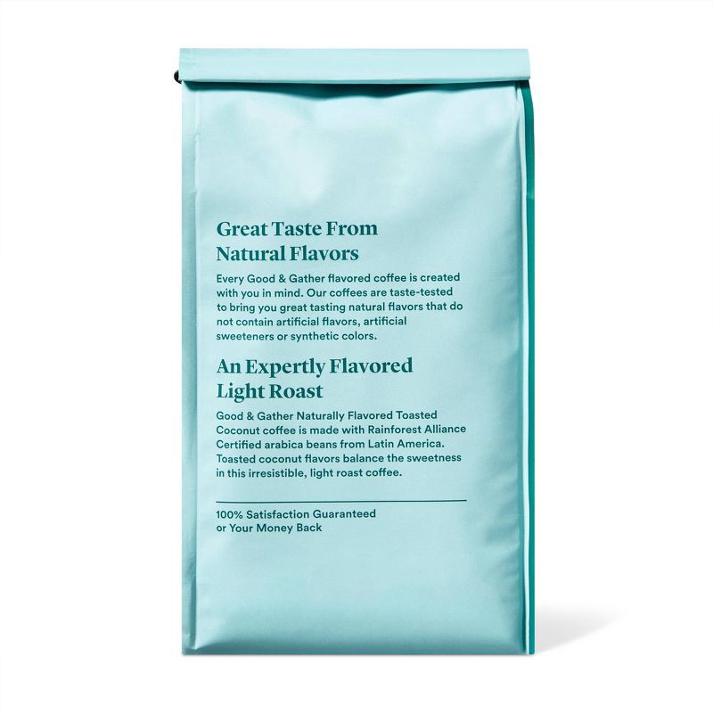 slide 3 of 4, Naturally Flavored Toasted Coconut Light Roast Ground Coffee - 12oz - Good & Gather™, 12 oz
