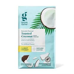 Naturally Flavored Toasted Coconut Light Roast Ground Coffee - 12oz - Good & Gather™