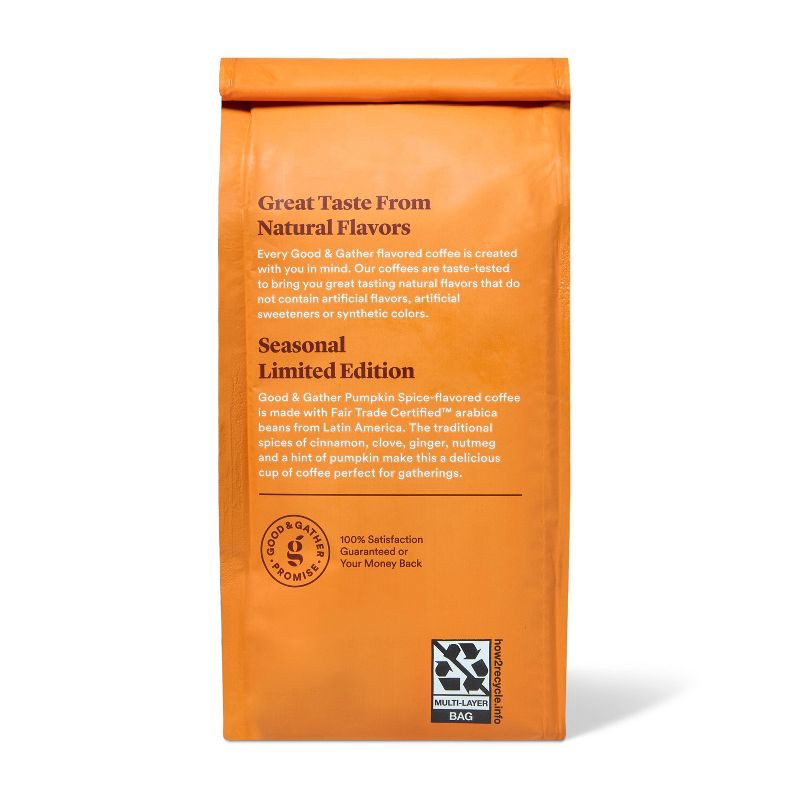 slide 3 of 4, Naturally Flavored PUMPKIN SPICE Light Roast Ground Coffee - 12oz - Good & Gather™, 12 oz