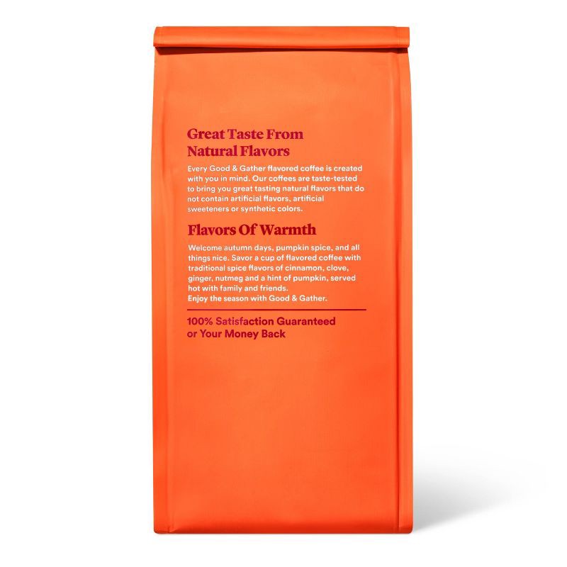 slide 4 of 4, Naturally Flavored Pumpkin Spice with Other Natural Flavors Light Roast Ground Coffee - 12oz - Good & Gather™, 12 oz