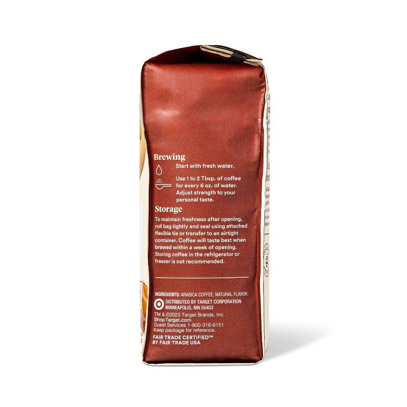 slide 4 of 4, Naturally Flavored Toasted Almond Caramel Light Roast Ground Coffee - 12oz - Good & Gather™, 12 oz