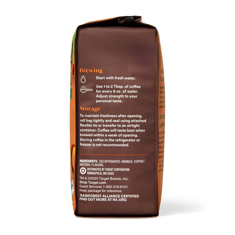 slide 2 of 4, Naturally Flavored Hazelnut Decaf Bagged Light Roast Ground Coffee - 12oz - Good & Gather™, 12 oz