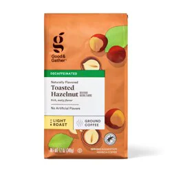 Naturally Flavored Hazelnut Decaf Bagged Light Roast Ground Coffee - 12oz - Good & Gather™