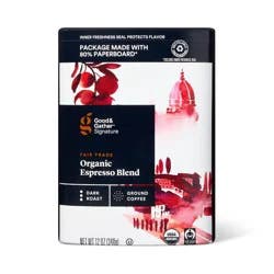 Signature Organic Espresso Blend Dark Roast Ground Coffee - 12oz - Good & Gather™