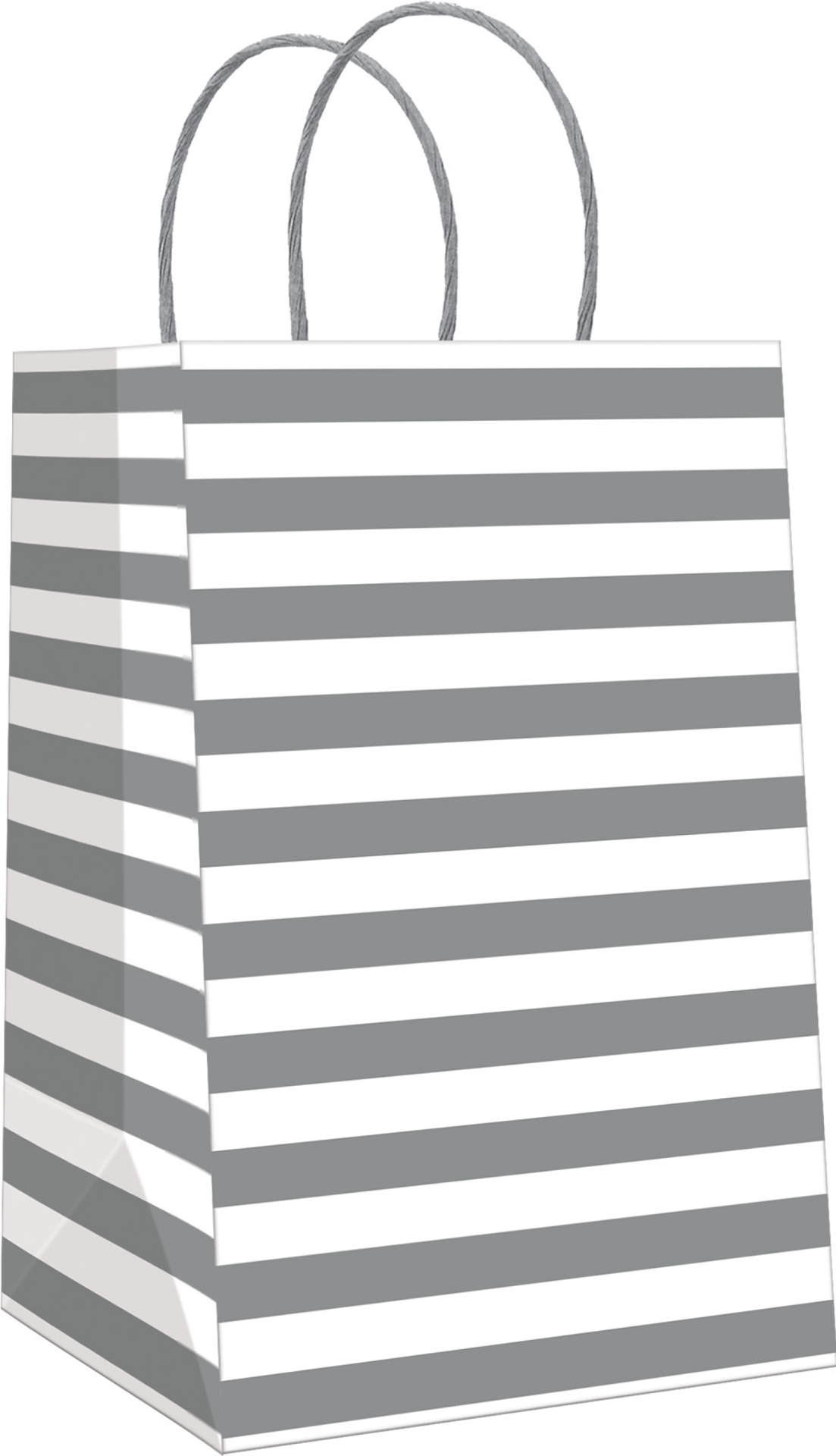 slide 2 of 3, Izzy B Jrcub Kraft Gift Bag Set, Silver Metal, 8pk, 8 ct