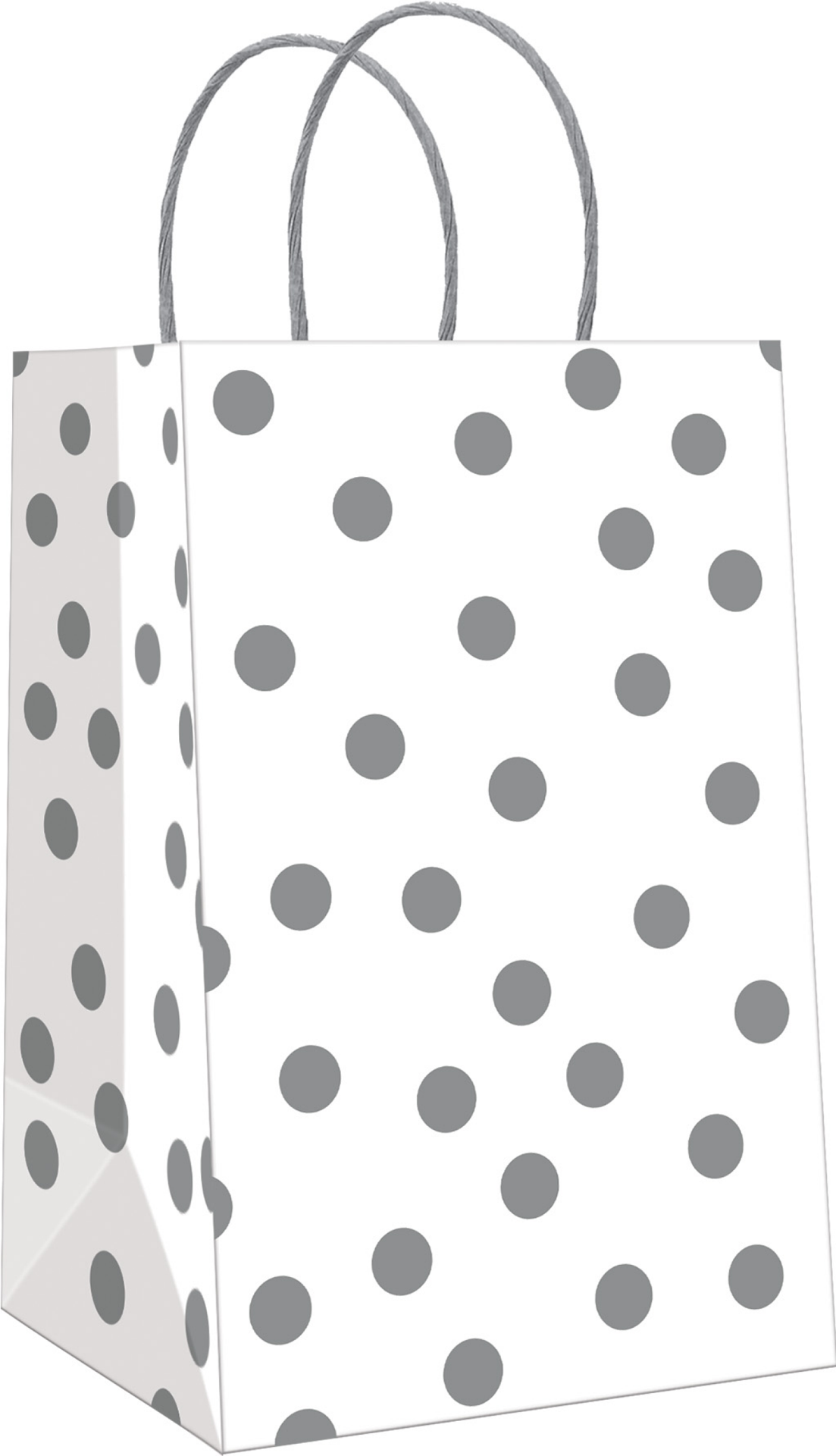 slide 3 of 3, Izzy B Jrcub Kraft Gift Bag Set, Silver Metal, 8pk, 8 ct