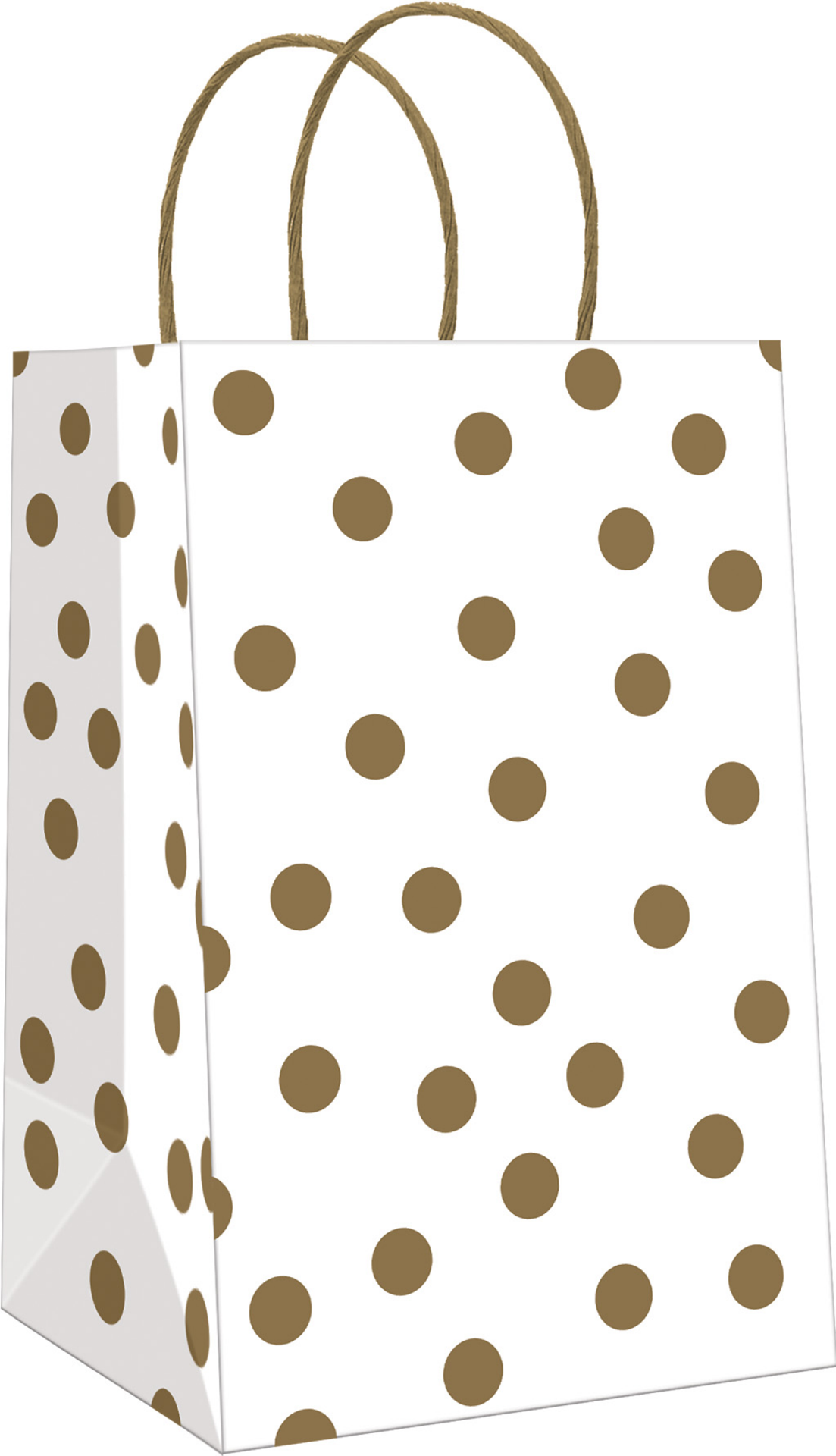 slide 3 of 3, Izzy B Jrcub Kraft Gift Bag Set, Gold Metal, 8pk, 8 ct