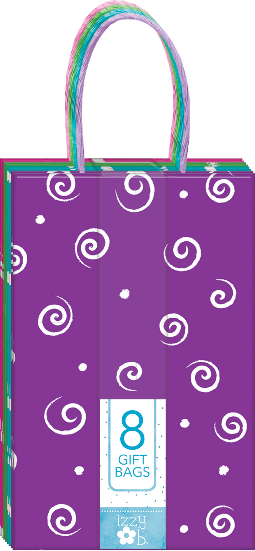 slide 1 of 4, Izzy B Jrcub Kraft Gift Bag Set, Celebrate, 8pk, 8 ct