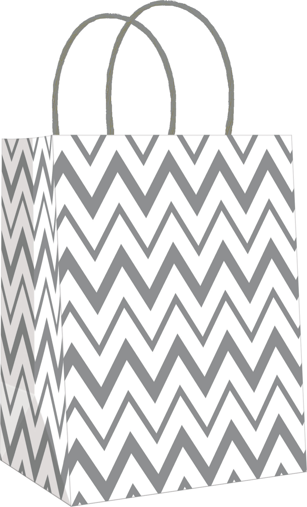 slide 2 of 3, Izzy B Kraft Gift Bag Cub Slvr Mtl 6pk, 6 ct