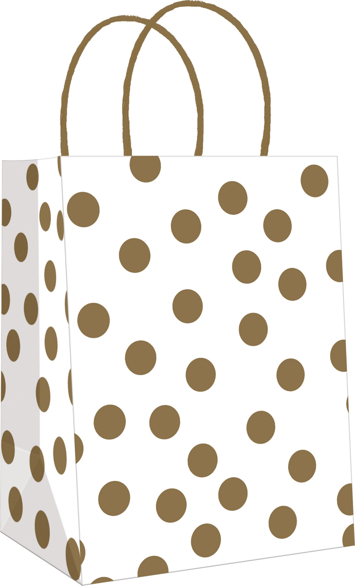 slide 2 of 3, Izzy B Kraft Gift Bag Cub, Gold Mtl, 6pk, 6 ct