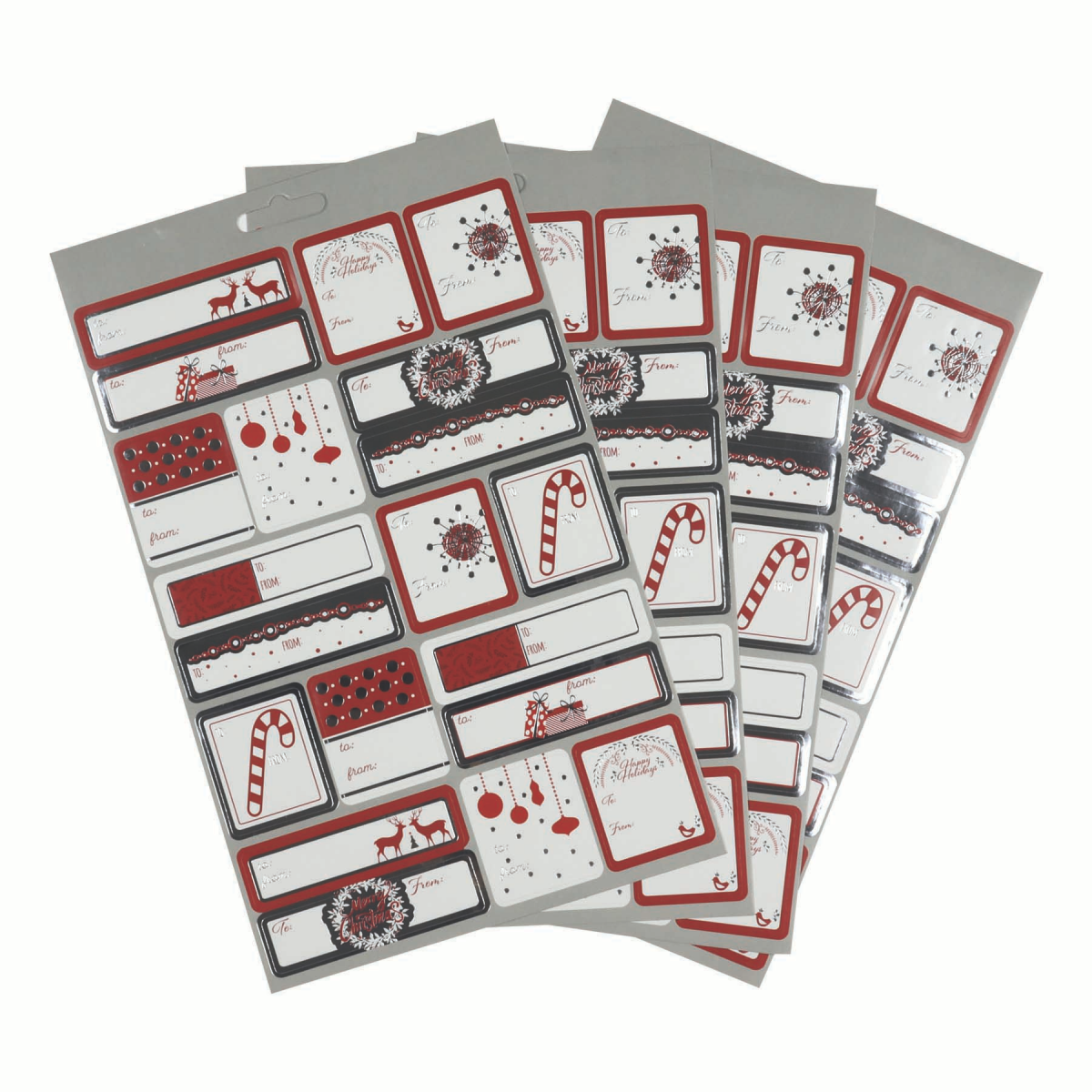 slide 13 of 25, Winter Hill Studios Foiled Peel and Stick Gift Tags, 80 Count, Assorted, 80 ct