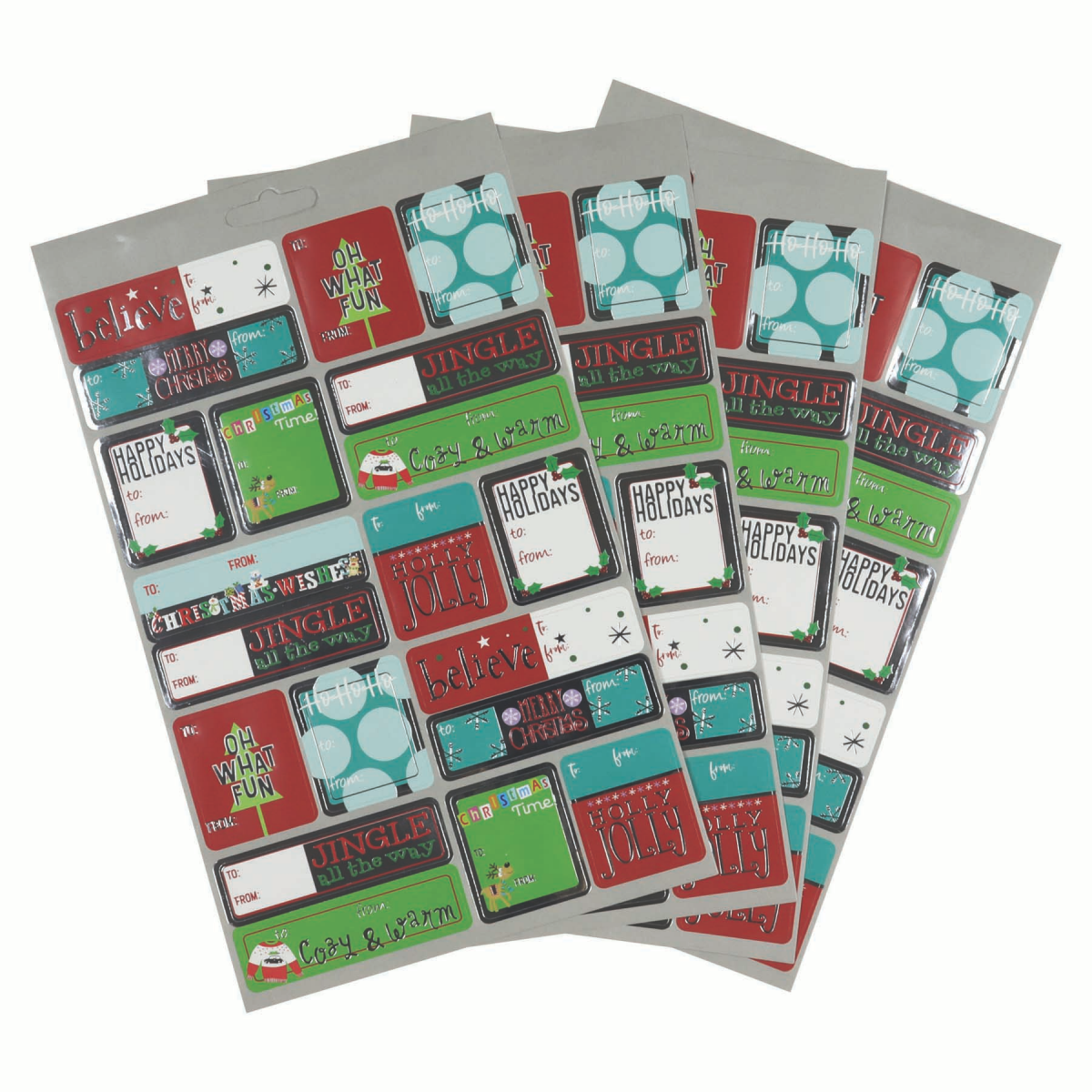slide 21 of 25, Winter Hill Studios Foiled Peel and Stick Gift Tags, 80 Count, Assorted, 80 ct