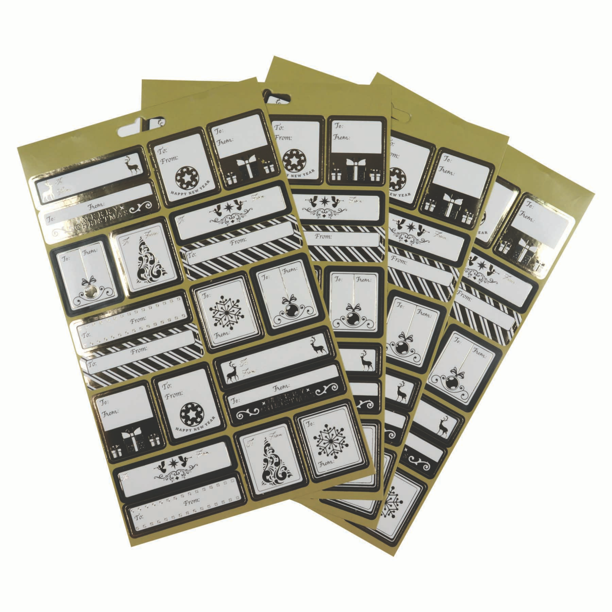 slide 9 of 25, Winter Hill Studios Foiled Peel and Stick Gift Tags, 80 Count, Assorted, 80 ct