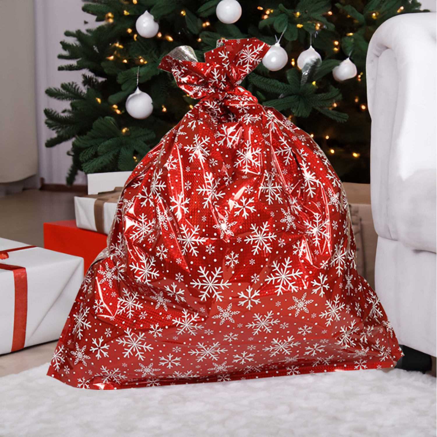 slide 6 of 7, Wrap-In-A-Hurry Jumbo Foil Prismatic Sack, 1 Count, 1 ct