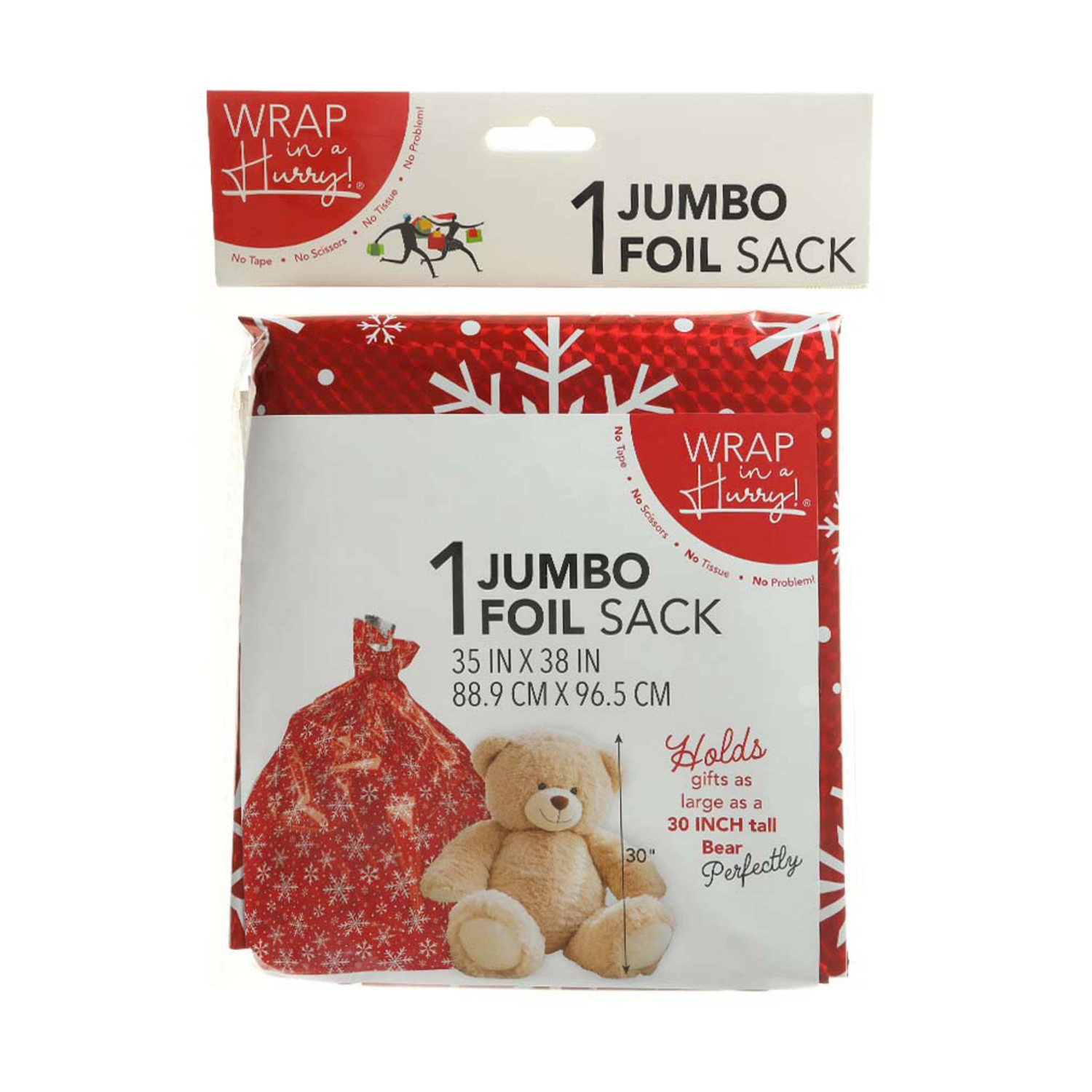 slide 7 of 7, Wrap-In-A-Hurry Jumbo Foil Prismatic Sack, 1 Count, 1 ct