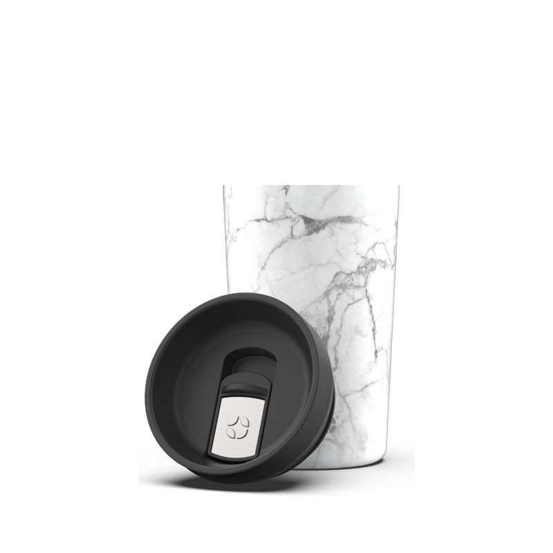 slide 3 of 3, Ello Jones 11oz Vacuum Insulated Stainless Steel Travel Mug White Marble, 1 ct