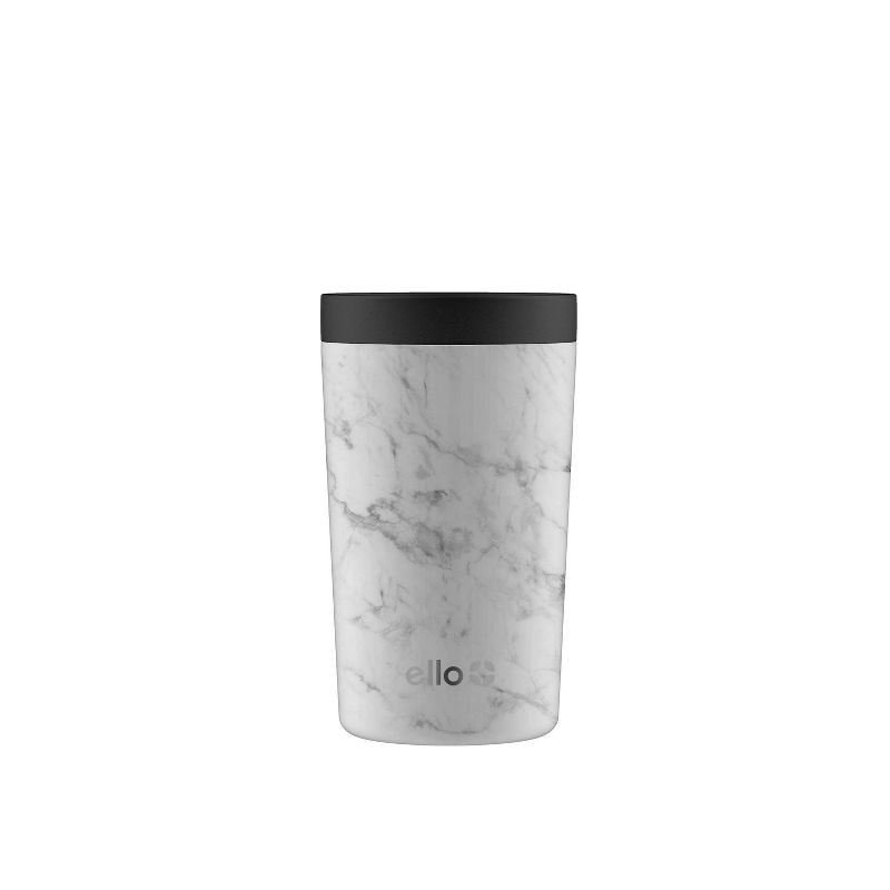 slide 1 of 3, Ello Jones 11oz Vacuum Insulated Stainless Steel Travel Mug White Marble, 11 oz