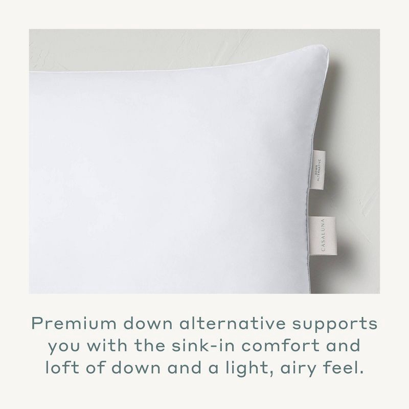 slide 5 of 6, King Medium/Firm Machine Washable Medium Down Alternative Pillow - Casaluna™: Hypoallergenic, 300 Thread Count, Cotton Cover, 1 ct