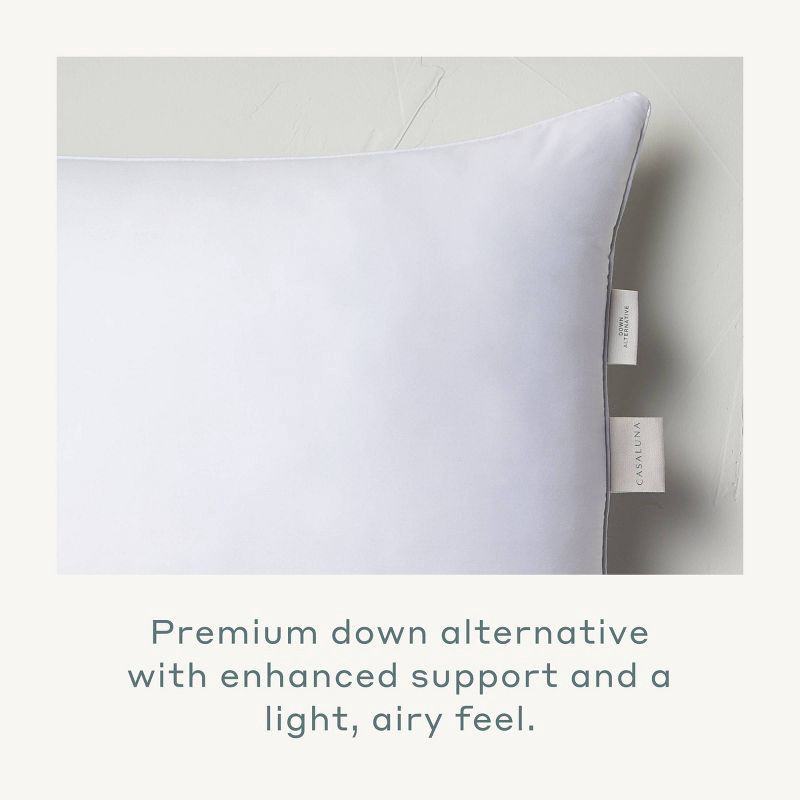 slide 5 of 6, Standard/Queen Machine Washable Firm Down Alternative Pillow - Casaluna™: Hypoallergenic, 300 Thread Count Cotton, 1 ct