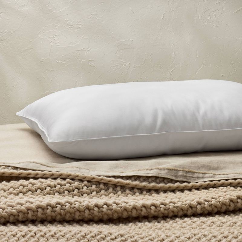 slide 2 of 6, Standard/Queen Medium/Firm Machine Washable Medium Down Alternative Pillow - Casaluna™: Hypoallergenic, 300 Thread Count Cotton Cover, 1 ct