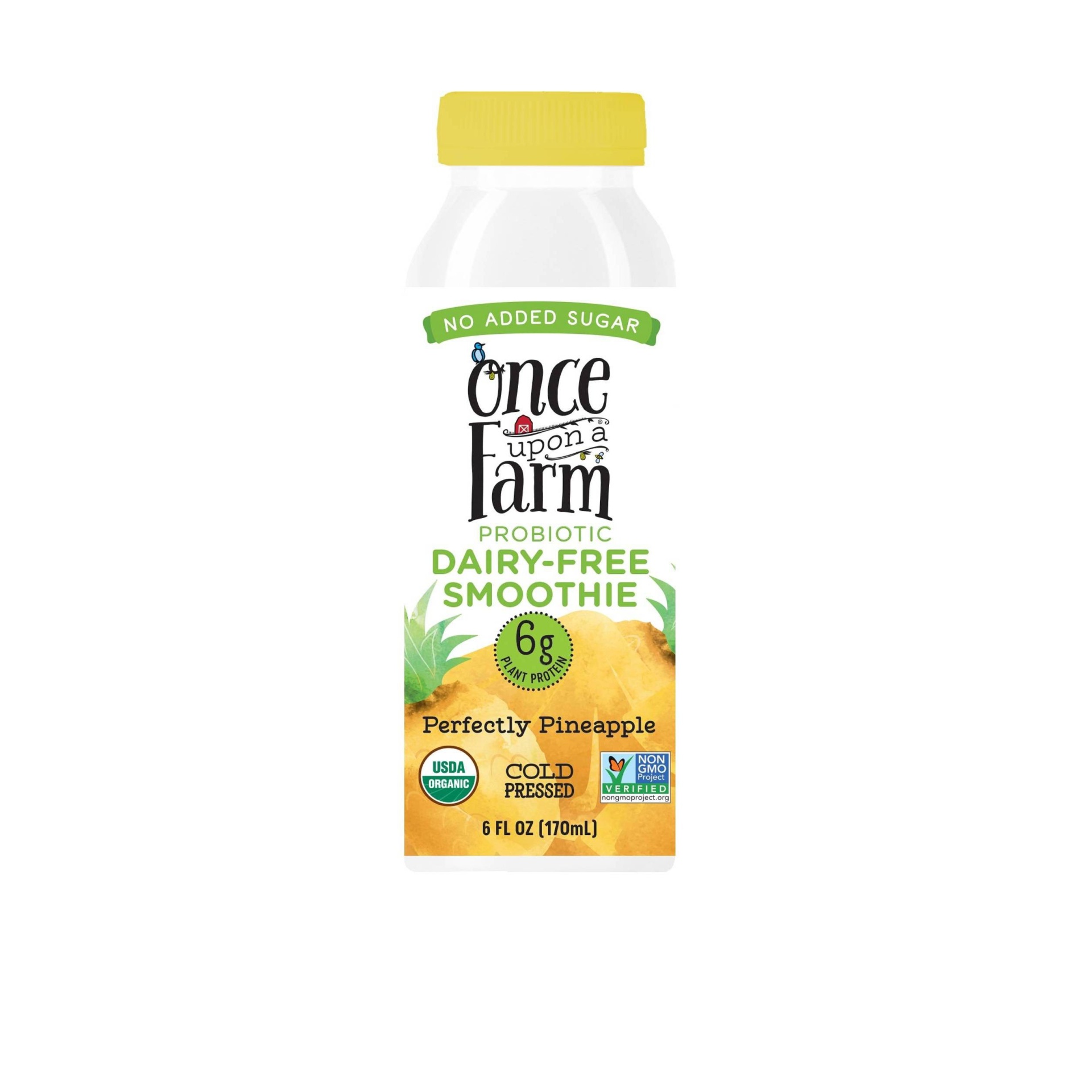 slide 1 of 6, Once Upon a Farm Perfectly Pineapple Protein Smoothie, 6 oz