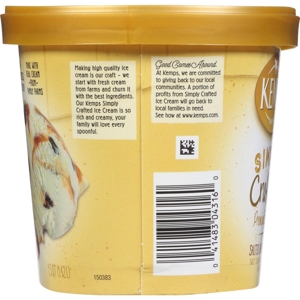 slide 3 of 5, Kemps Simply Crafted Salted Caramel Brownie Ice Cream - 48oz, 48 oz