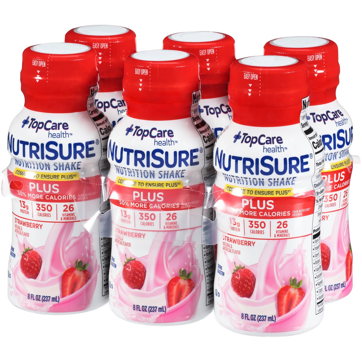 slide 4 of 13, TopCare Nutrisure, Strawberry Plus Nutrition Shake - 8 fl oz, 6 ct; 8 fl oz