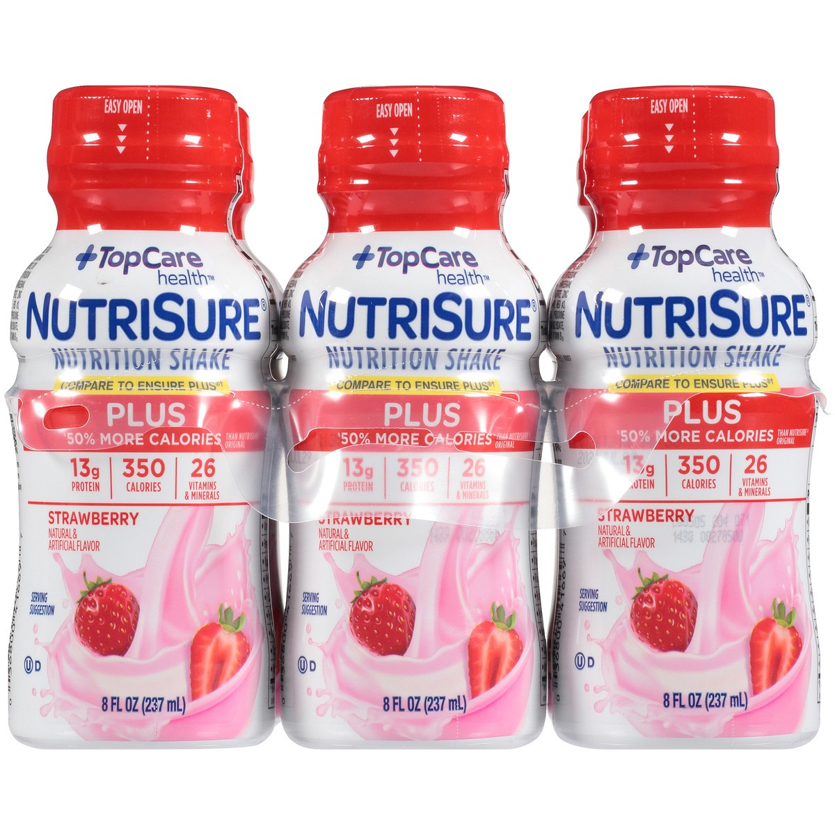 slide 12 of 13, TopCare Nutrisure, Strawberry Plus Nutrition Shake - 8 fl oz, 6 ct; 8 fl oz